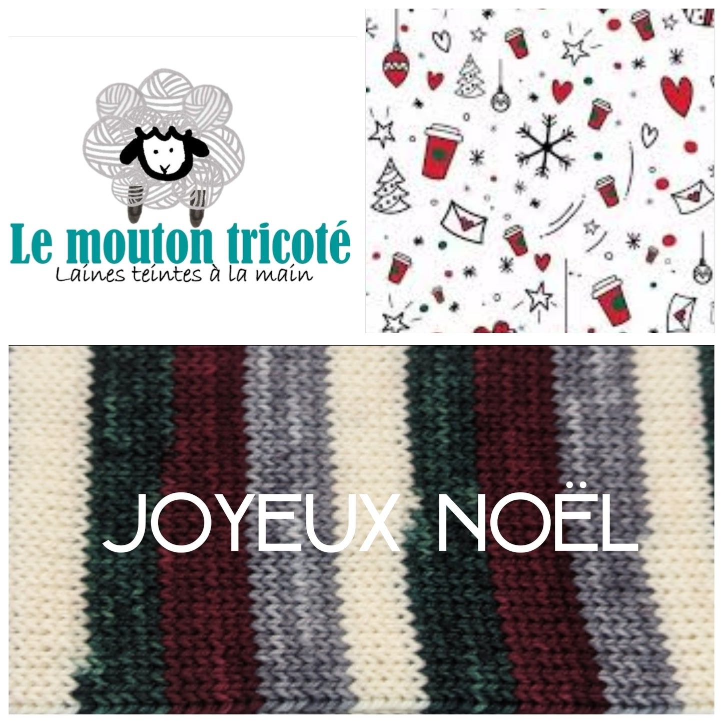 JOYEUX NOËL | LAINE À RAYURES