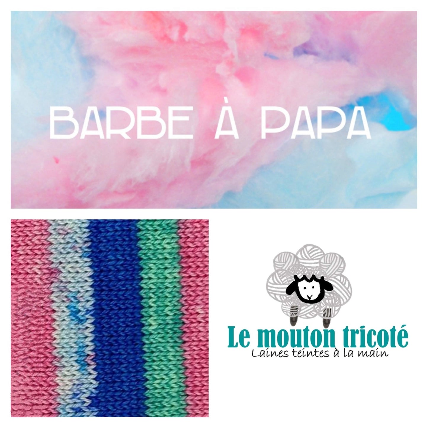 BARBE À PAPA | LAINE À RAYURES