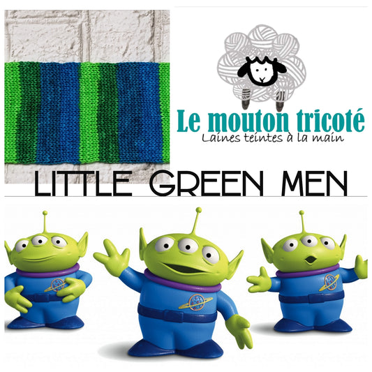 LITTLE GREEN MEN | LAINE À RAYURES