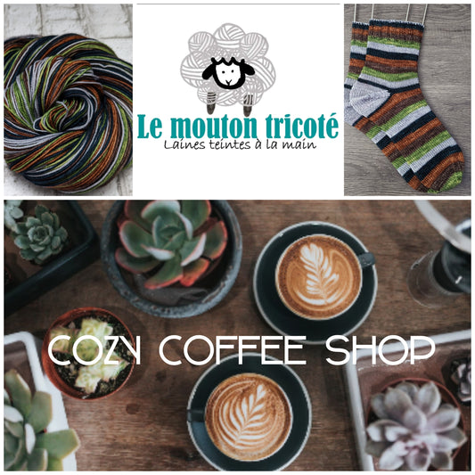 COZY COFFEE SHOP | LAINE À RAYURES