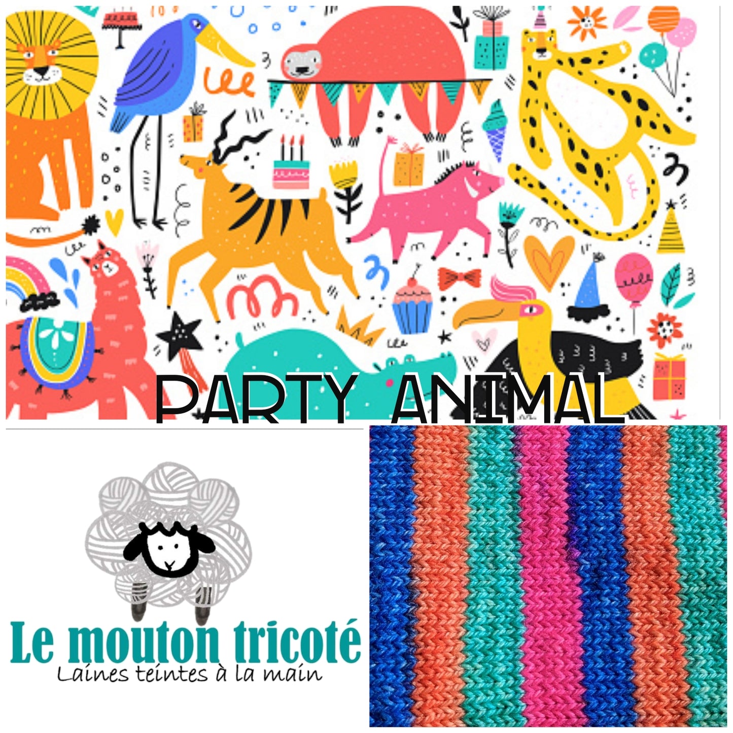PARTY ANIMAL | LAINE À RAYURES