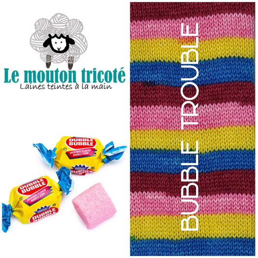 BUBBLE TROUBLE | LAINE À RAYURES